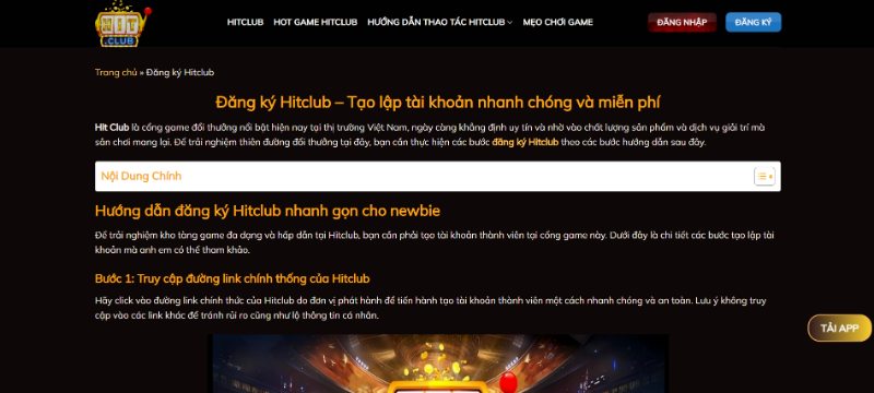 Giới thiệu website taihitclub.app luôn có hướng dẫn chi tiết 