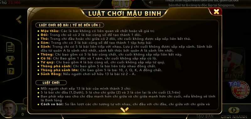 Tổng hợp về những thuật ngữ có trong game Mậu Binh