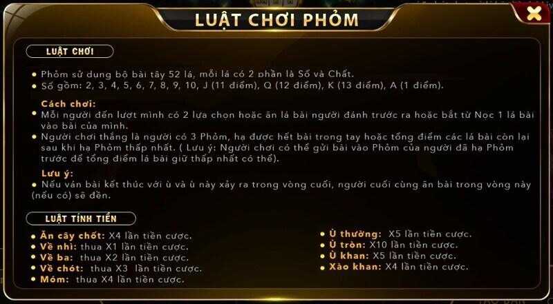 Hướng dẫn cách tham gia chơi Phỏm tại cổng game chi tiết