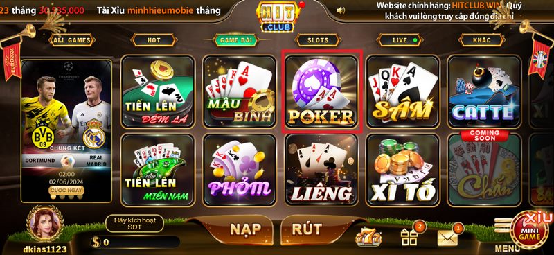 Đôi nét thông tin tổng quan về trò chơi Poker Hitclub