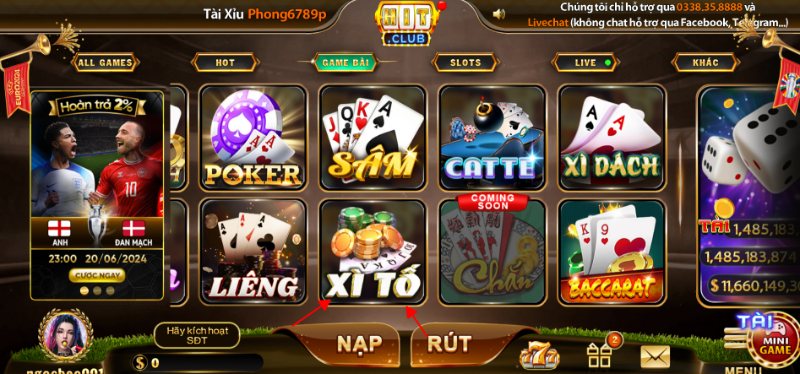 Khái niệm về game bài xì tố Hitclub